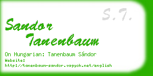 sandor tanenbaum business card